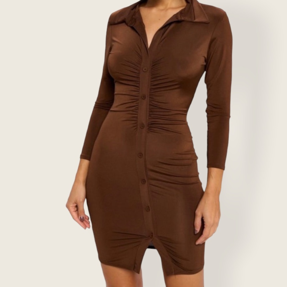Mini brown dress